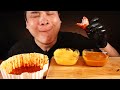 Smoked whole pork belly and spicy tteokbokki mukbang!