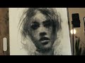 10 Minute Drawing Challenge | Charcoal Portrait Drawing