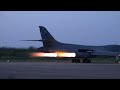 B-1 Lancer Night Afterburner Take Off