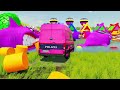 TRANSPORTING COLOR POLICE CARS, AMBULANCE, FIRE TRUCK WITH COLORFUL TRUCKS ! FS22 #90
