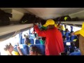 Ghana players on their bus at the World Cup