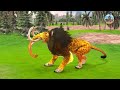 Giant Gorilla vs Monster Lion Mammoth vs Funny Monkey Esacpe From Pc Maze Game | Animals Episode - 8