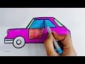 How to draw a Car step by step | Car drawing for kids | easy kids drawing