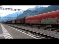 Double-headed DB Cargo Deutschland graffiti train