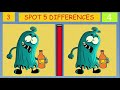 SPOT THE DIFFERENCE |  CARTOON  | COW | JAPANESE PUZZLE | 100 SECOND PUZZLE | #152