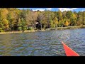 Canoeing on Round Pond in Great Barrington, Massachusetts October 13, 2023