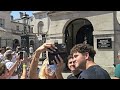 POLICE TELL IDIOT YOUTUBER TO MOVE THEN HORSES ARE WATERED at Horse guards!