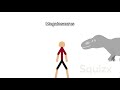 Dinosaur vs human sticknodes animation
