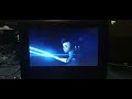 Dolby Atmos trailer playing on a chromecast connected to a portable DVD player