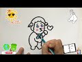 How To Draw a Cute Standing Sheep | Рисуем милую стоячую овечку для детей