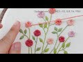 [프랑스 자수 ENG SUB] 장미자수 Rose Embroidery/스파이더웹로즈 스티치 Spider web rose Stitch/Free pattern