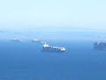 Los Angeles Harbor, 10-27-2021 cargo ship back up