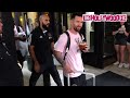 Lionel Messi Is Greeted By A Mob Of Fans While Leaving His Hotel With Teammates In Chester, PA