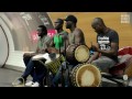African Drummers playing Djembe drums in Paris Subway - How to play drums
