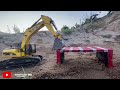 NEW PROJEK 5‼️ :Excavators, Bulldozers and Trucks build bridges in river waters‼️🔥
