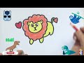 How To Draw a Cute Lion | рисуем льва для детей | Bolalar uchun sher rasm chizish