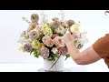 Pro Florist Shows How To Make Garden Style Arrangement | FLORA LUX