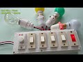 Switch board wiring of 1Fan dimmer+4Swithes+1Indicator | Electrical switch board wiring