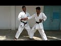 KARATE Defence Against  - A Two  Handed Punch Elbow