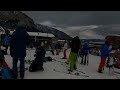 Skiing Flims Laax Falera. Switzerland 4K