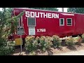 Historic Caboose Train Car has been restored to it's original state