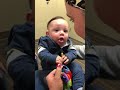Baby Jaxson hears for the first time.