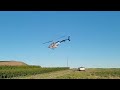 Spray Helicopter takeoff