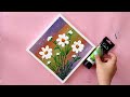 Easy Painting : How to Paint Flowers very easily / Finger Painting Technique 🎨 #19