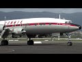 The last flying Lockheed Super Constellation: engine start, flaming takeoff and landing. [4K]