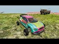 Insane Obstacle Course High Speed Jumps and Crashes - BeamNG Drive