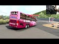 SRI KRISHNA Volvo B9R Multiaxle Bus Driving | *ULTIMATE DRIVING* | Steering Wheel Gameplay