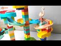 Satisfying Building Block Coaster Marbles Run Race ASMR -  Marble Full Colour Relaxy