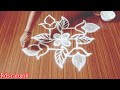 #simple new flower rangoli design with 5-1 dots//daily rangoli...