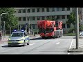 Polizei eskortiert Kräne + LKW mit Sonderrechten durch Hamburg