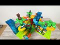 Marble run block course ☆ Two automatic elevators and lots of animals
