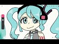 HATSUNE MIKU (SPEEDPAINT REDRAW) ⚠️ WARNING FAST MOVEMENTS ⚠️