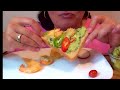 ASMR EATING TOASTS | GUACAMOLE PRAWNS | NO TALKING MUKBANG | EATING SOUNDS | FIZZY DRINK | MEB ASMR