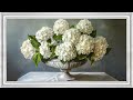 Decorative | FRAMED TV ART | White Hydrangeas