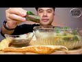 CRISPY FRIED SALMON BELLY | VEGETABALE SOUP | BULANGLANG GULAY | MUKBANG ASMR | ALFIE EATS