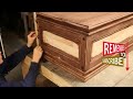 Steampunk Apothecary Chest Coffee Table Made From Pallet Wood and Recycled Copper.