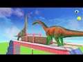 Which Animal vs Dinosaurs Push Harder? Which Dinosaur is Stronger? - Animal Revolt Battle Simulator