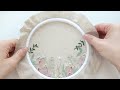 Eng sub 수틀에 담은 입체 프랑스자수 정원 French embroidery garden in a frame