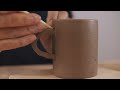 Hand Building A Coffee Cup (Slab Building) - No Wheel Required