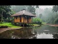 🔴 Rain and Thunder Sounds in village,Deep Sleep During the Rainy Night , Relaxing Sound,ASMR RAIN