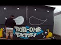 painting a mural on a firework stand