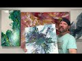 Chaos Swipe and Spin~Blooming without House Paint?~Acrylic Paint Pouring~205