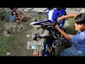 How to fix a stuck rear disc brake and tire drag || Yamaha R15