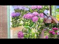 🌸수국어반스케치  Watercolor hydrangea drawing  水菊  / 수채화/ 어반스케치/풍경스케치/그린계열🌸바오홍 300g 중목