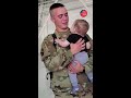Soldier holds baby for first time after deployment 🥹❤️ #shorts