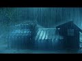 Heavy Rain Sounds for Sleep, Relax, Study | Torrential Rain on Metal Roof & Intense Thunder at Night